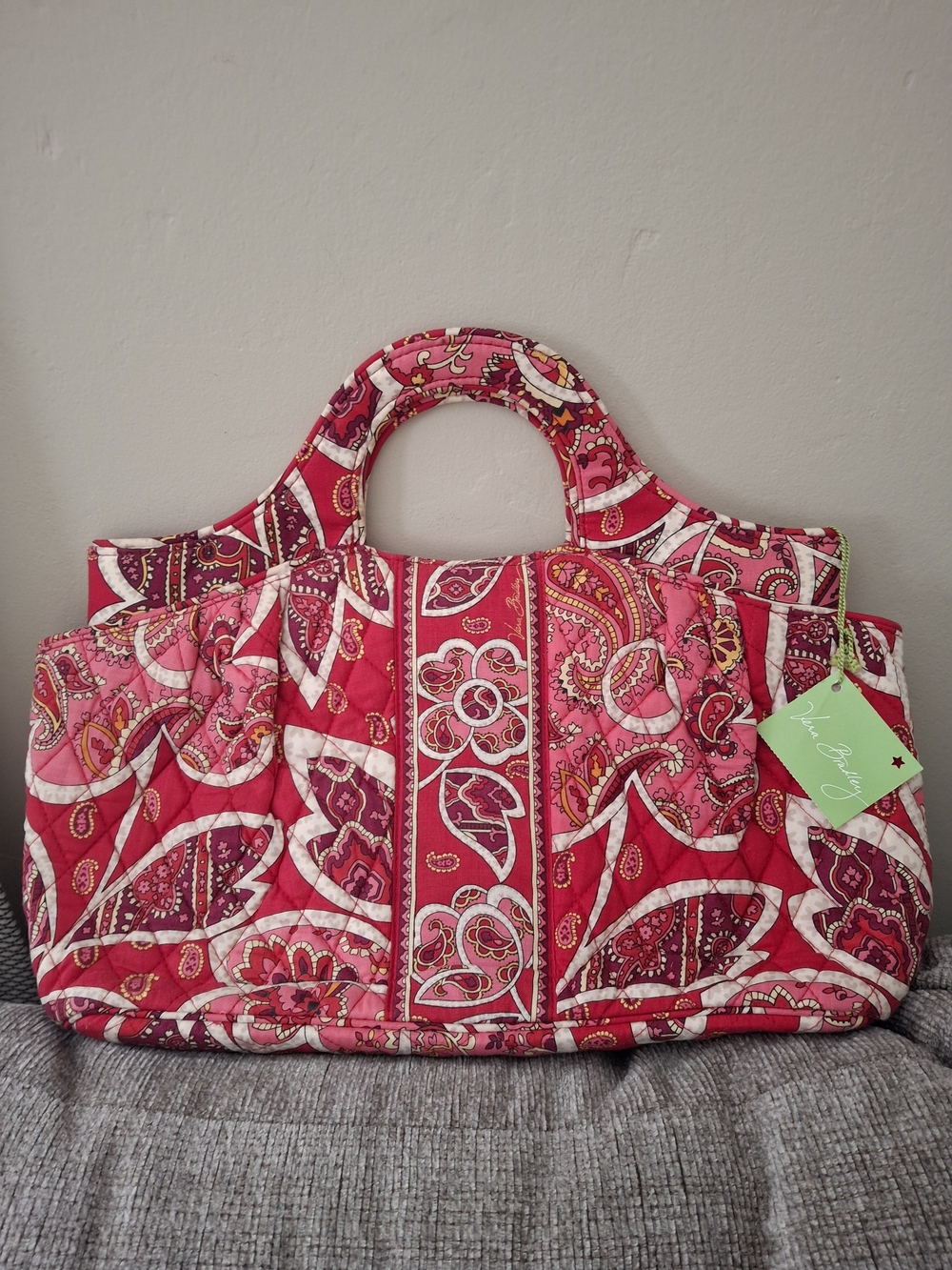 Vera Bradley Pink Paisley Quilted Tote